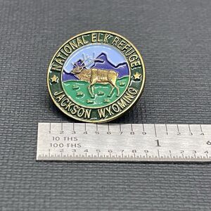 National Elk Refuge Travel Souvenir Lapel Pin Jackson Wyoming